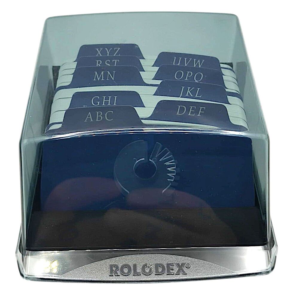 Vintage Rubbermaid Rolodex Desktop File Organizer Alphabet Dividers Unused Cards
